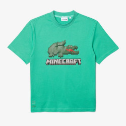 T-shirt Lacoste unisexe Collab Minecraft en coton imprimé