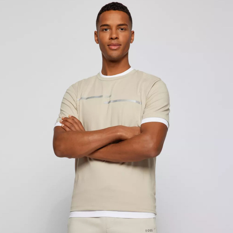 T-shirt Boss Tee 4 beige pour homme chez DM'Sports
