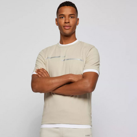 T-shirt Boss Tee 4 beige pour homme chez DM'Sports