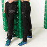 Pantalon de survêtement unisexe Lacoste L!VE x Minecraft en nylon léger noir