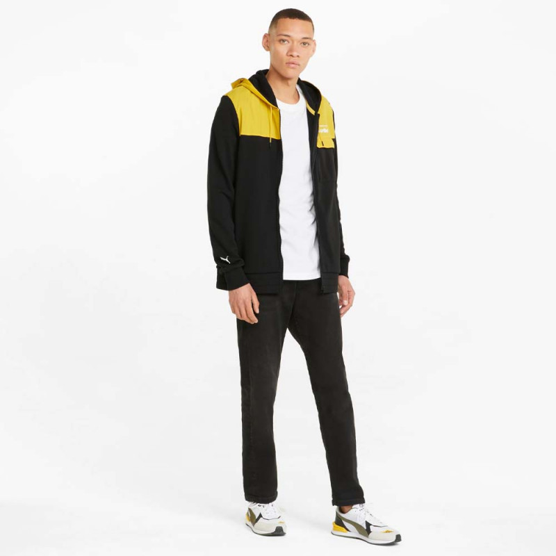 Veste à capuche Puma noir et jaune