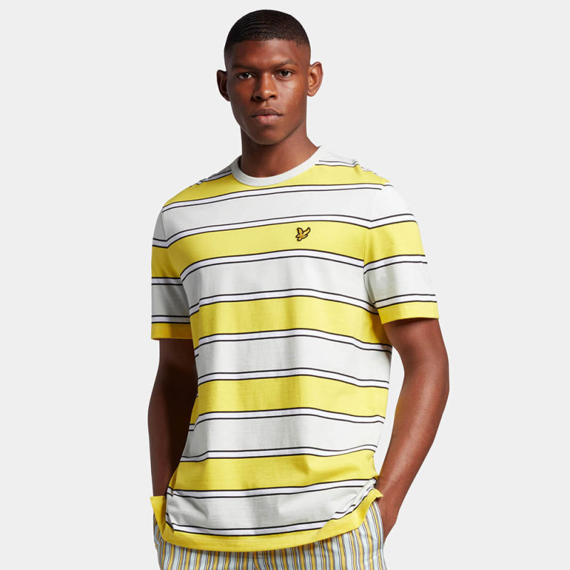 T-shirt Lyle & Scott Broad stripe jaune