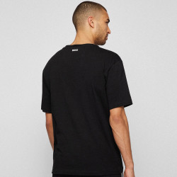 T-shirt Boss en coton avec logo color block noir