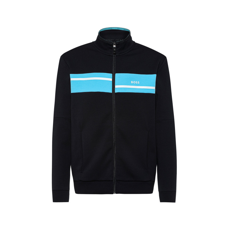 Sweat zippé Boss Bleu Marine