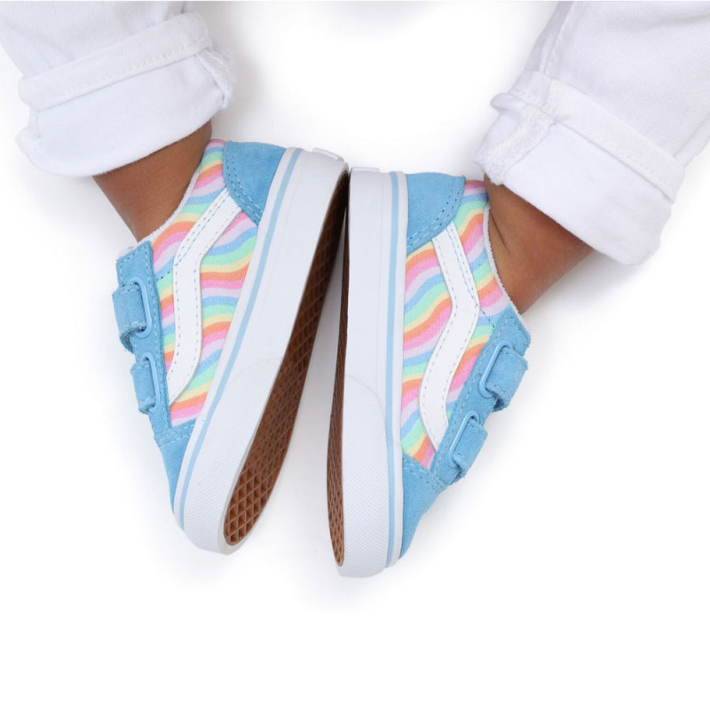 TD OLD SKOOL V (WAVY RAINBOW) ALASKAN BLUE/TRUE WHITE