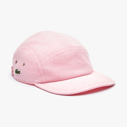 Casquette unisexe Lacoste L!VE en piqué de coton Rose