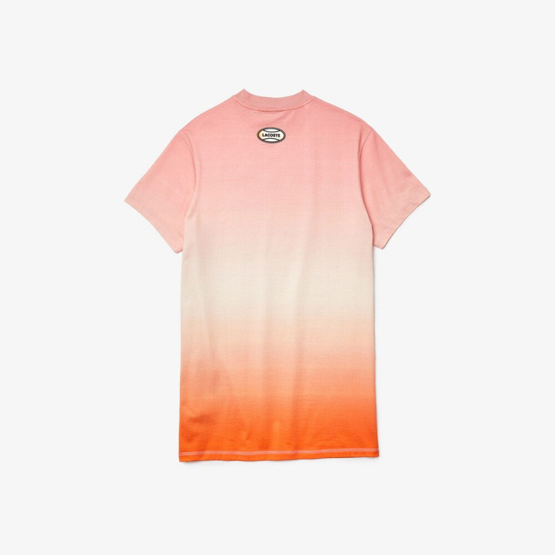 Robe t-shirt Lacoste L!VE Summer Pack en coton dégradé pour femme