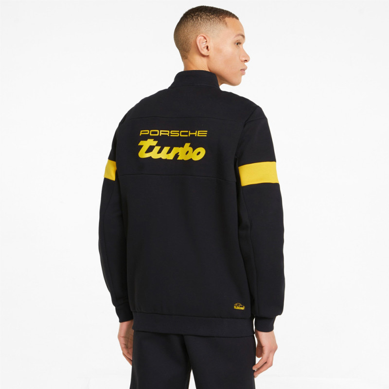 Veste de survêtement Puma Porsche Legacy Noir et Jaune chez DM'Sports
