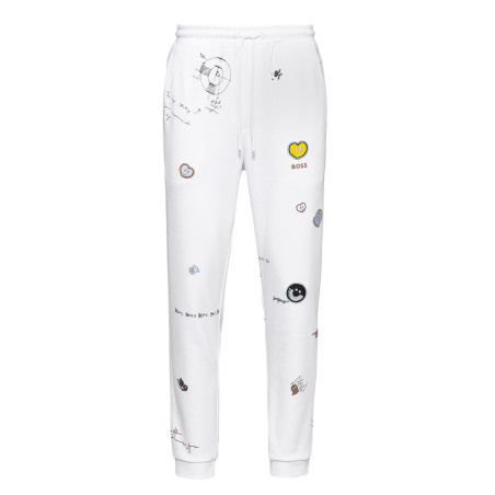 Le bas de survêtement Boss Hoverart blanc est chez DM'Sports !