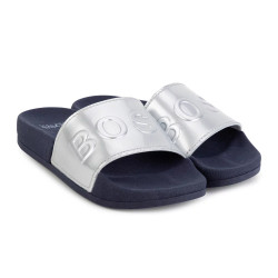 Claquettes Boss Argenté enfant - J19061-849