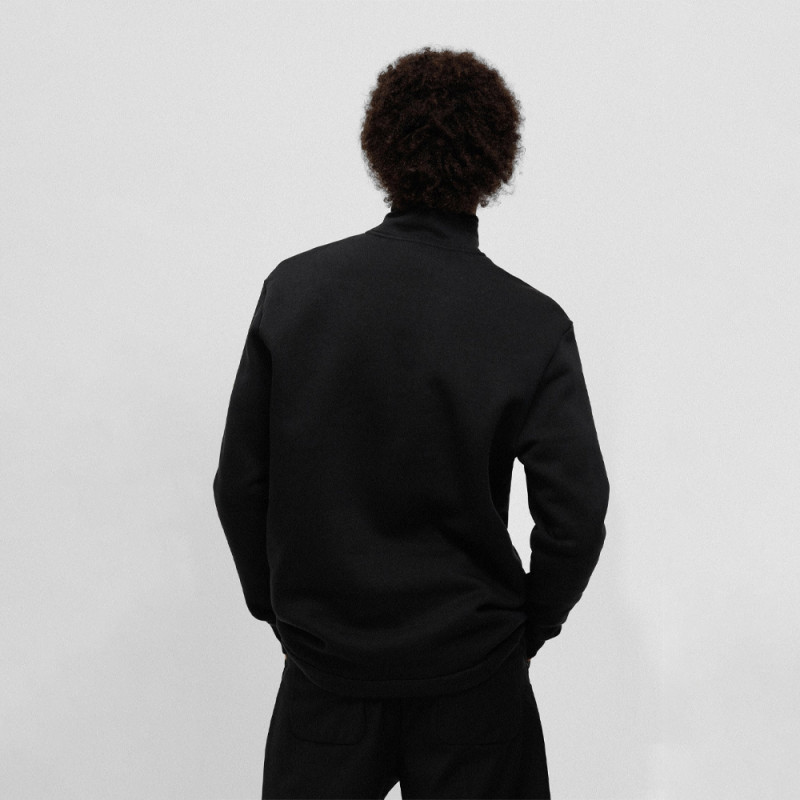 Sweat en coton mélangé Noir