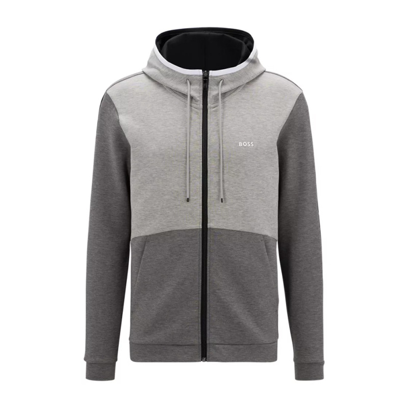 Sweat à capuche zippé Boss SAGGY 1 en coton mélangé