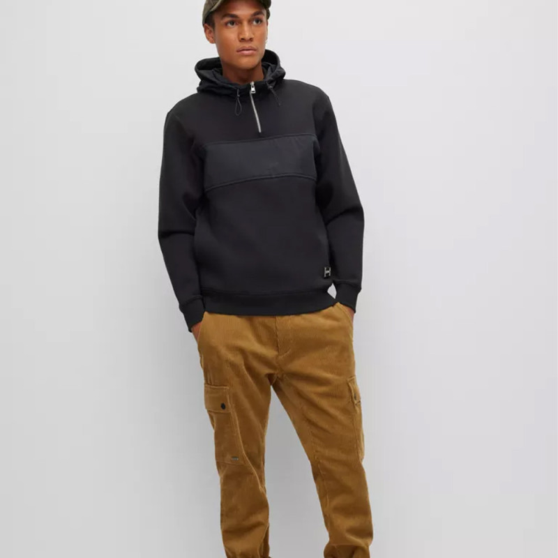 SWEAT A CAPUCHE NOIR HUGO