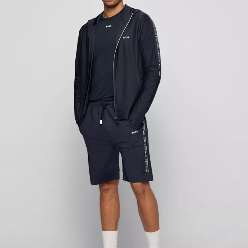 Sweat à capuche zippé BOSS bleu marine