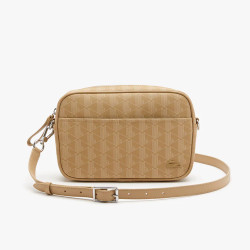 Sacoche zippée femme Lacoste avec imprimé monogramme