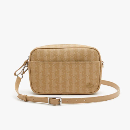 Sacoche zippée femme Lacoste avec imprimé monogramme