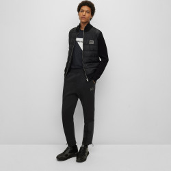 Bas de survêtement en coton mélangé avec logo encadré chez DM'Sports