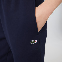 PANTALON DE SURVÊTEMENT HOMME LACOSTE EN MOLLETON GRATTÉ BLEU MARINE