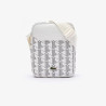 Sacoche zippée verticale Lacoste The Blend en toile monogramme