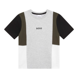 T-Shirt Boss Enfant Gris