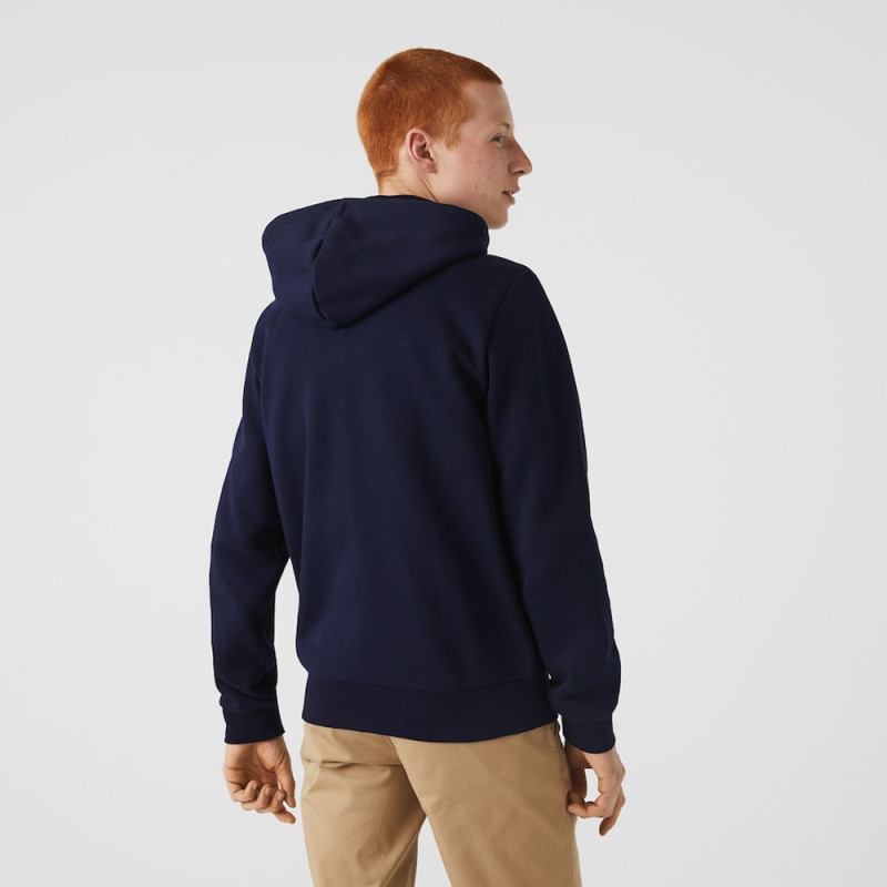Sweatshirt zippé à capuche Lacoste SPORT avec empiècements en mesh dos