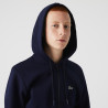 Sweatshirt zippé à capuche Lacoste SPORT avec empiècements en mesh capuche