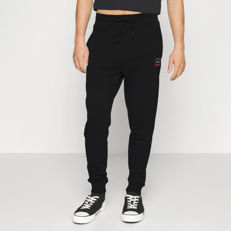 Pantalon de survêtement HUGO molleton NOIR avec Logo Chez DM'Sports