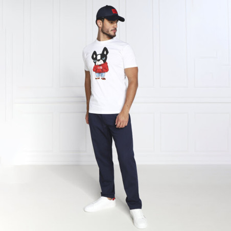 Pantalon HUGO Gyte223W slim à cordon de serrage Bleu Marine ENTIER
