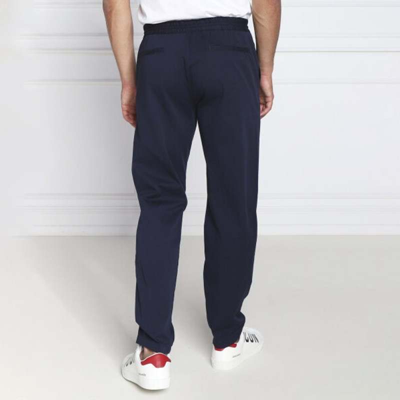 Pantalon HUGO Gyte223W slim à cordon de serrage Bleu Marine DOS