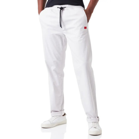 Pantalon HUGO Gyte223W slim à cordon de serrage Gris