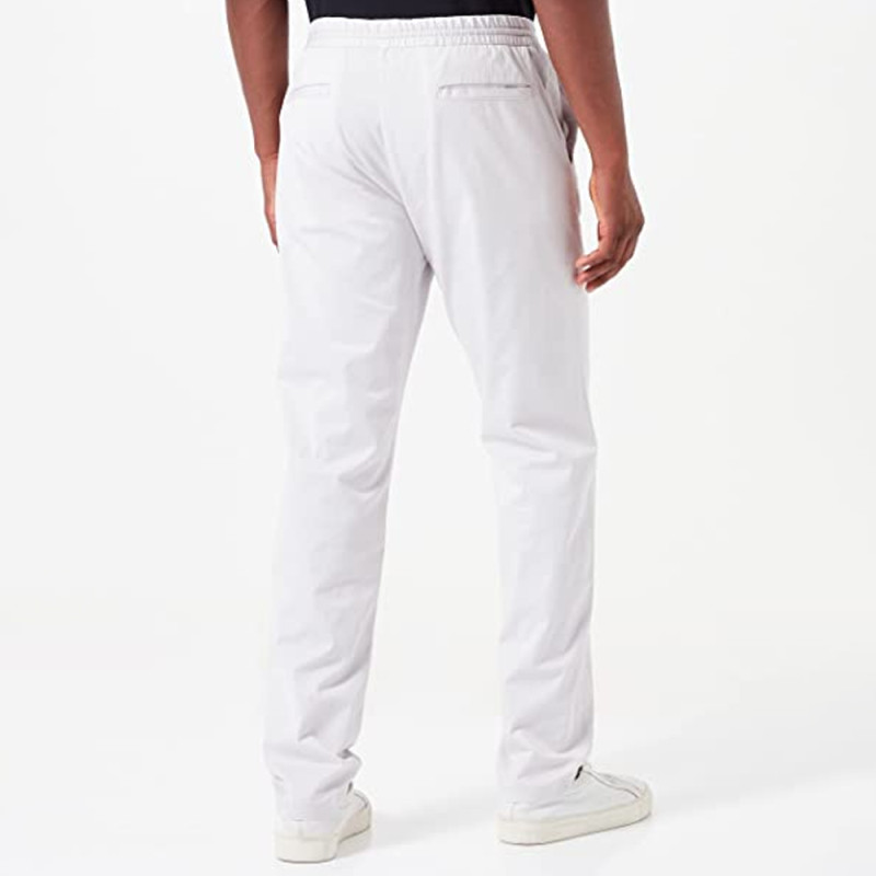 Pantalon HUGO Gyte223W slim à cordon de serrage Gris dos