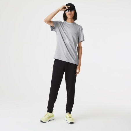 T-shirt Lacoste regular fit marquage sur le col Gris