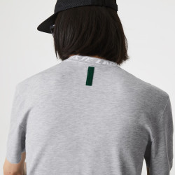 Dos T-shirt Lacoste regular fit marquage sur le col Gris