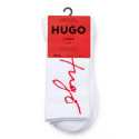 Lot de deux paires de chaussettes HUGO mi-mollet à logos manuscrits