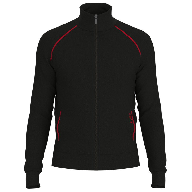 Veste noire zippée Stuuro Hugo avant