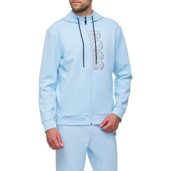 Sweat à capuche zippé Boss Saggy 1 Bleu ciel