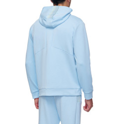 Sweat à capuche zippé Boss Saggy 1 Bleu ciel dos