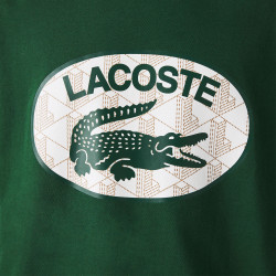 T-shirt avec logo monogramme imprimé Lacoste vert