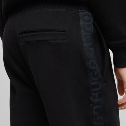 Pantalon de survêtement Dumquat HUGO noir avec bandes logo
