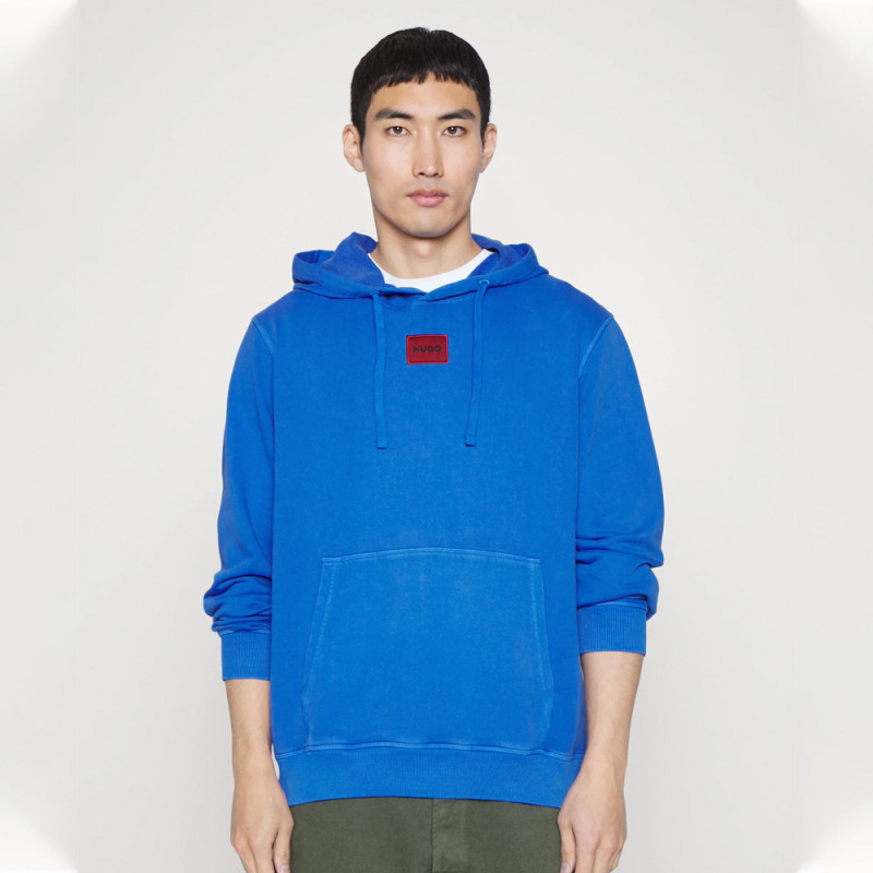 Sweat à capuche Daratschi HUGO bleu logo rouge
