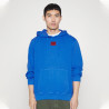 Sweat à capuche Daratschi HUGO bleu logo rouge