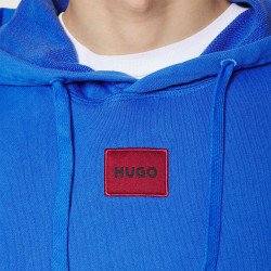 Sweat à capuche Daratschi HUGO bleu zoom logo poitrine