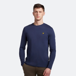 T-Shirt Manche Longue Lyle & Scott Bleu Marine PLAIN LONG SLEEVE