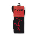 Lot de deux paires de chaussettes à logos manuscrits Hugo noires