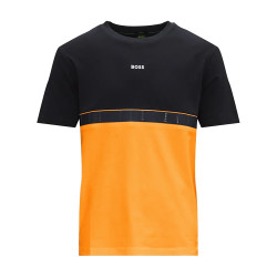 T-Shirt Tee Tape BOSS noir et orange