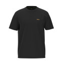 T-Shirt Tee BOSS noir avec logo floqué doré