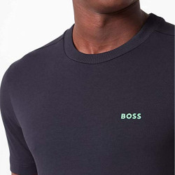 T-Shirt Tee BOSS homme bleu marine logo vert
