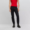 Chino Hugo slim fit en gabardine de coton stretch