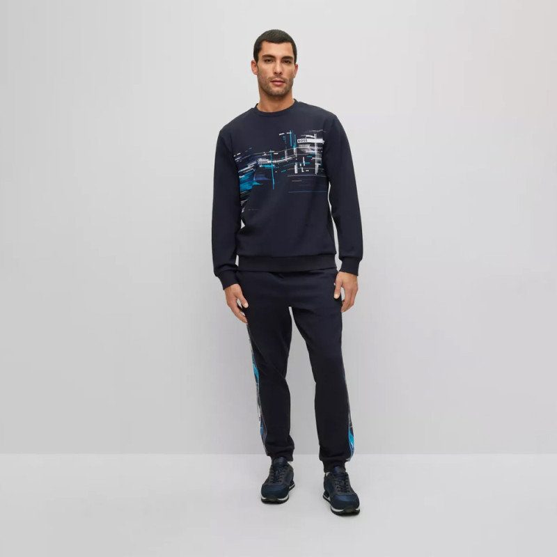 Sweat Boss SALBONIC bleu foncé