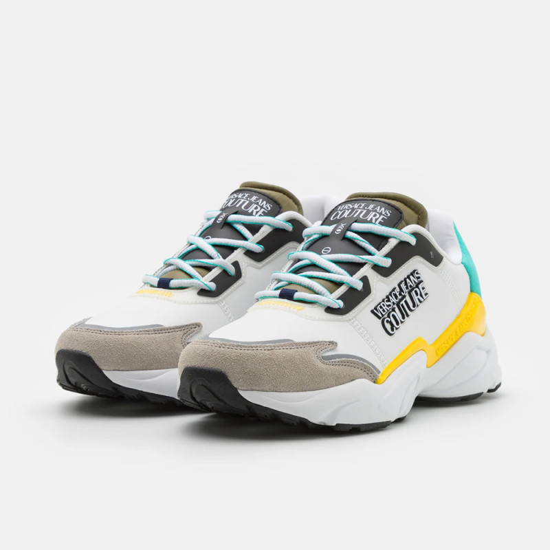 Baskets VERSACE JEANS COUTURE Fondo Wave Dis. 28 blanches chez DMS